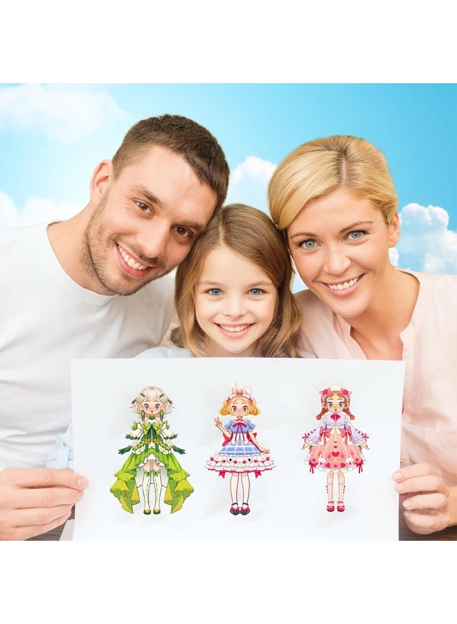 6 PCS Princess Dress Up Stickers - DIY Make a Face Stickers for Kids, Boys & Girls - Birthday Party Supplies - Image 5